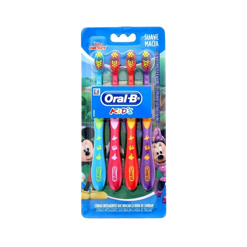 Cepillo Oral-b Kids Mickey Pack 4 Uds Cepillo Oral-b Kids Mickey Pack 4 Uds