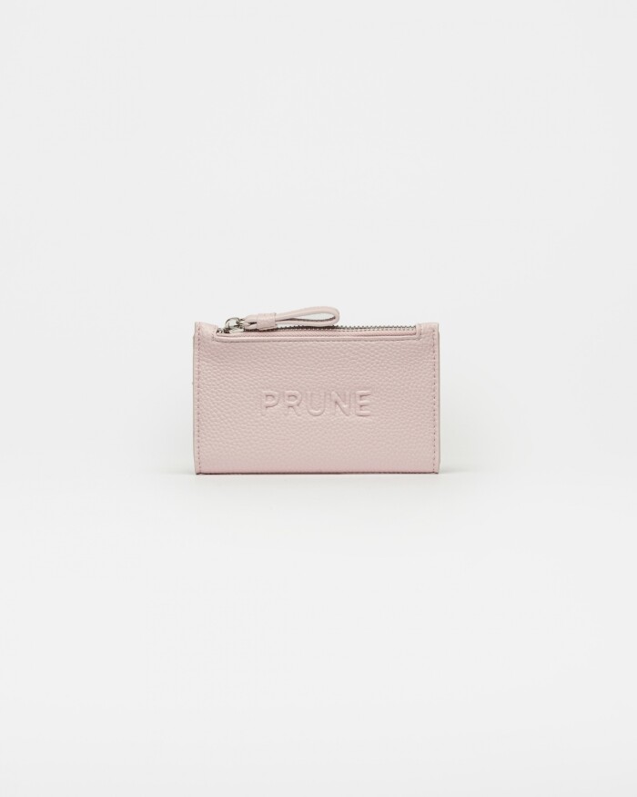 Tarjetero Effie en efecto cuero Rosa