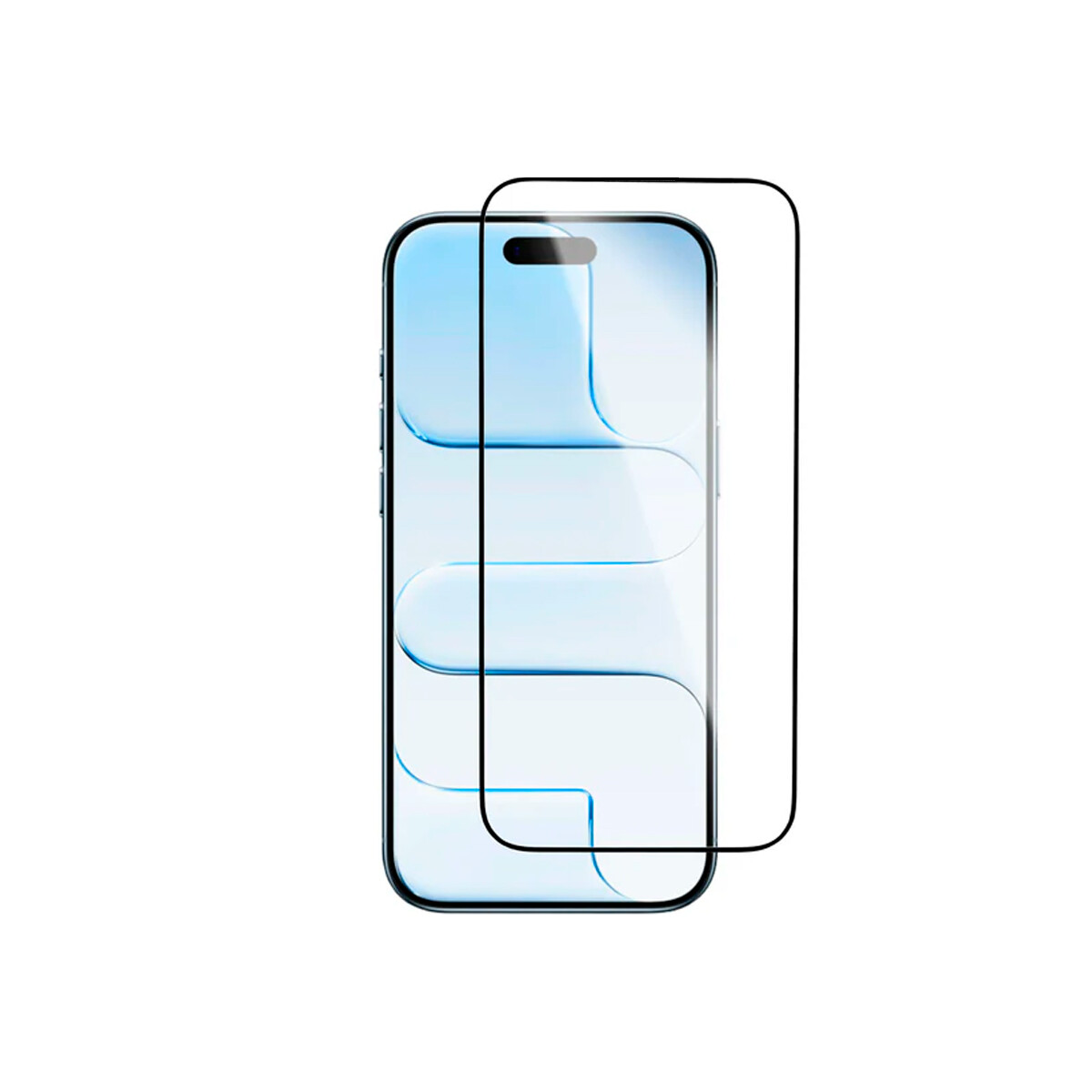 Vidrio templado 9D iPhone Air borde color negro 