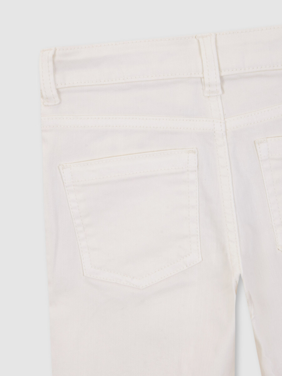 Pantalon Crudo Cinco Bolsillos Marfil