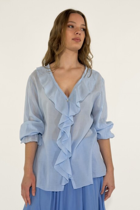 CAMISA POSITANO Celeste