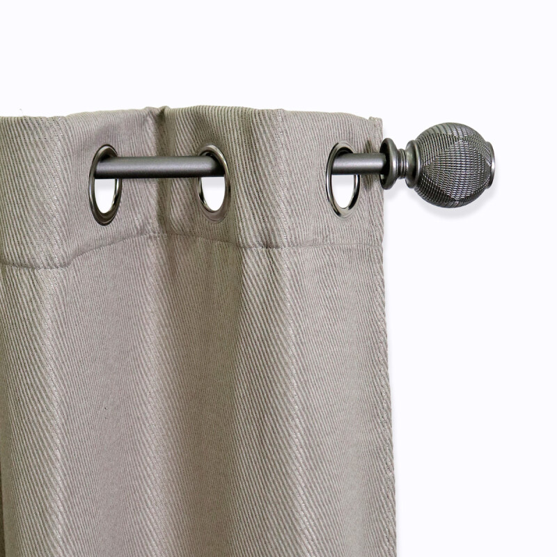 VARA METAL PLATA P/CORTINA 122-218CM Unica
