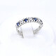 Anillo En Oro 18K Blanco Con Brillantes Y Zafiros Anillo En Oro 18K Blanco Con Brillantes Y Zafiros