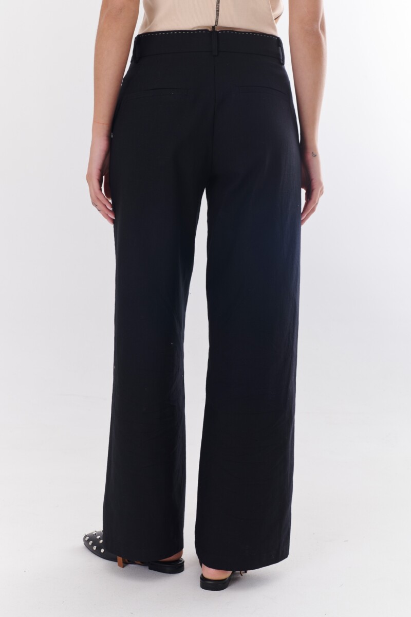 PANTALON LINO PIA NEGRO