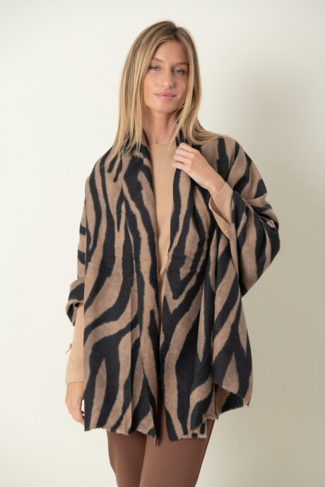PASHMINA JASPE CEBRA Camel