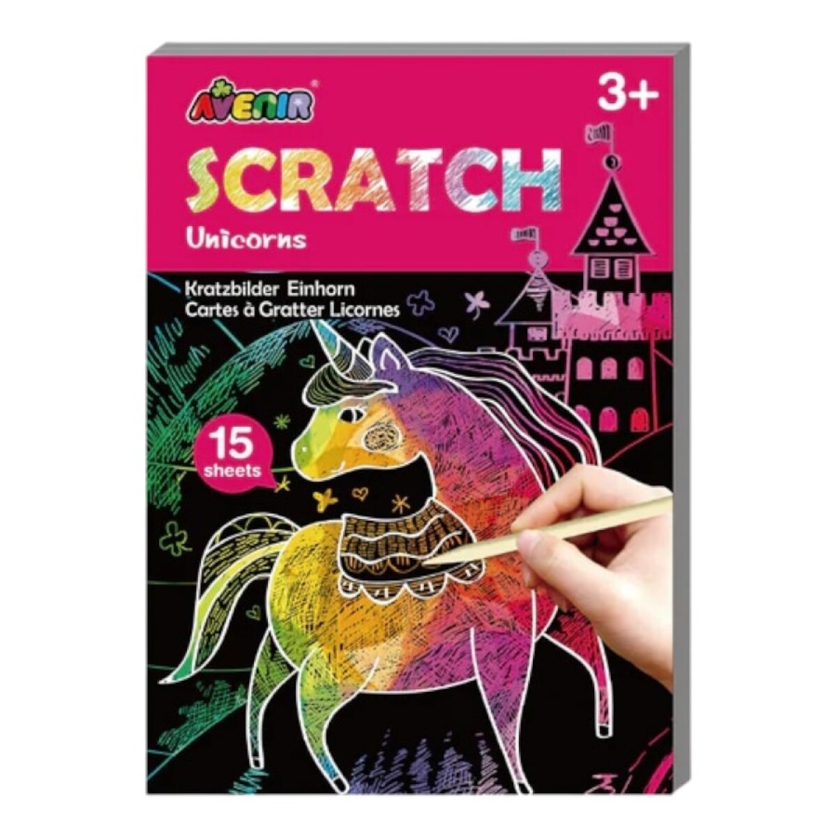 Mini Láminas Para Raspar - Unicornio 