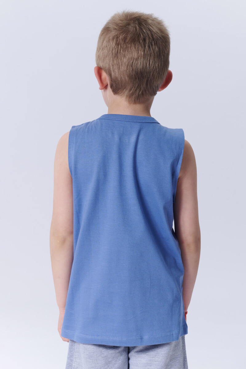 Camiseta sin mangas surfing - Undiscovered Azul
