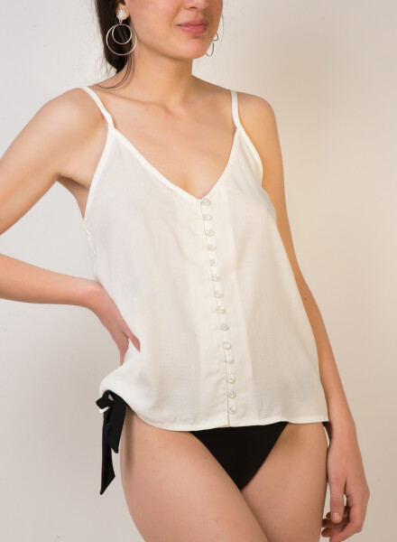 Top mare liso Blanco