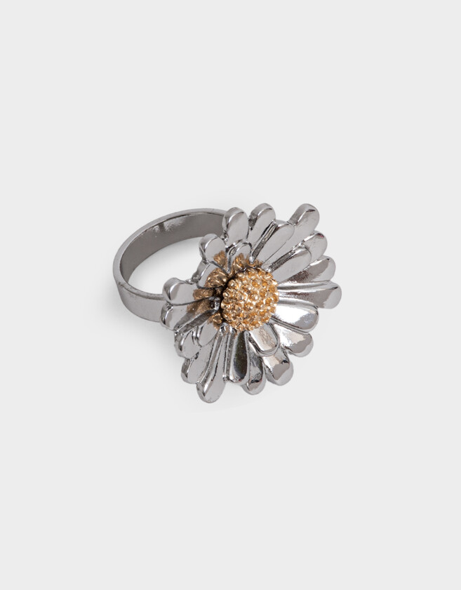 Anillos Medianos y Grandes Con flores Anillo Con Margarita - Combinacion Bicolor