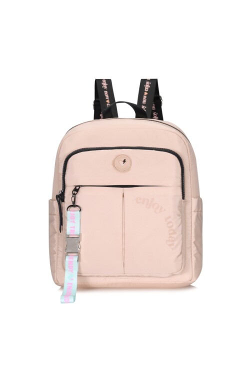 Mochila con llavero desmontable Rosado