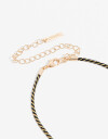 Cadena Corta con Dije Lucky charm Collar Con Dije De Mano Con Strass - Dorado