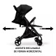 Coche Paragüitas Plegable 3 Posiciones Para Bebe Carriola Negro