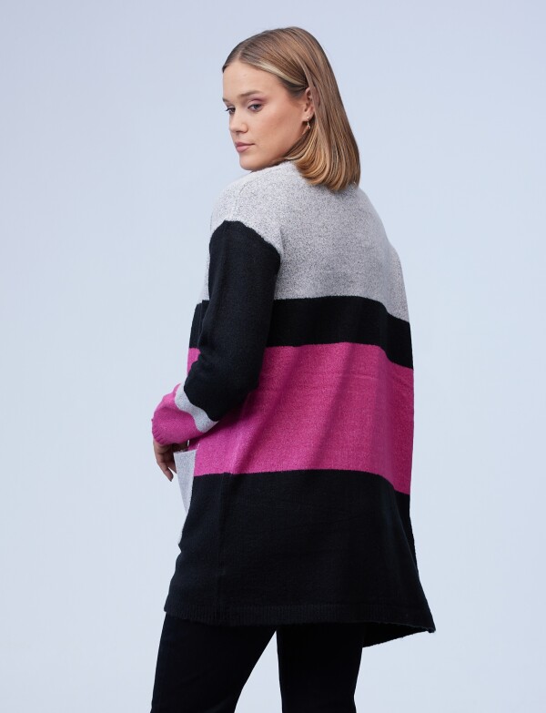 Cardigan Colorblock MULTI/GRIS