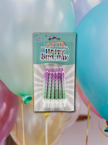 VELA COLORES X12 VERDE