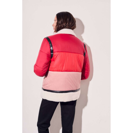 Campera Capitoneada Combinada Rojo