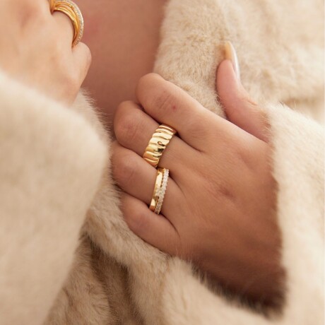 Anillo Lina - Plata y Baño de Oro Anillo Lina - Plata y Baño de Oro