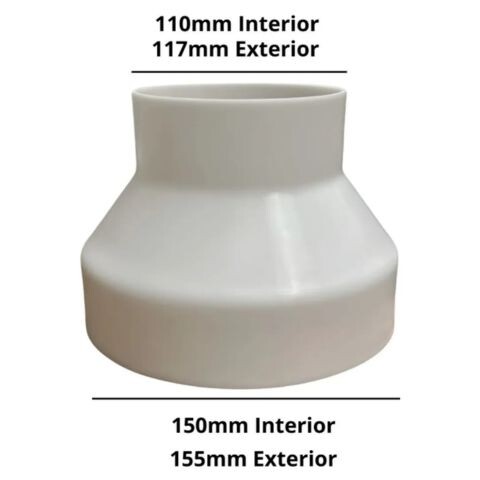 Reducción Pvc 150 A 110 Mm Reducción Pvc 150 A 110 Mm