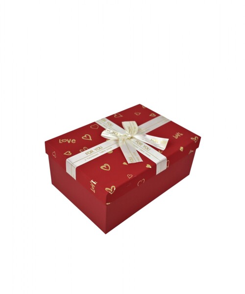 Caja rigida - 15,5x22,5x9,5 cm - For You ROJO