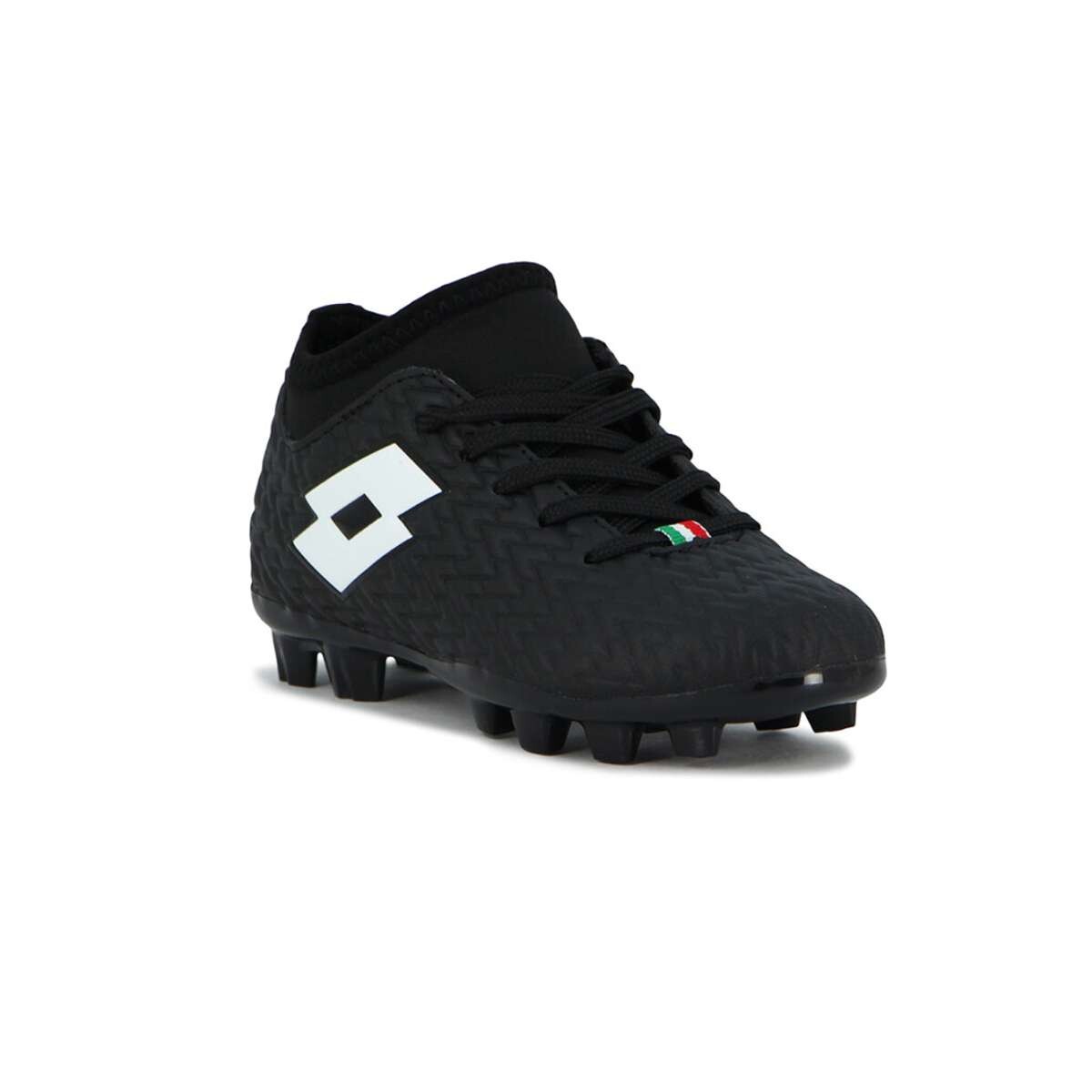 Lotto Piccolo Futbol Cancha Md Niño - Negro-Blanco 