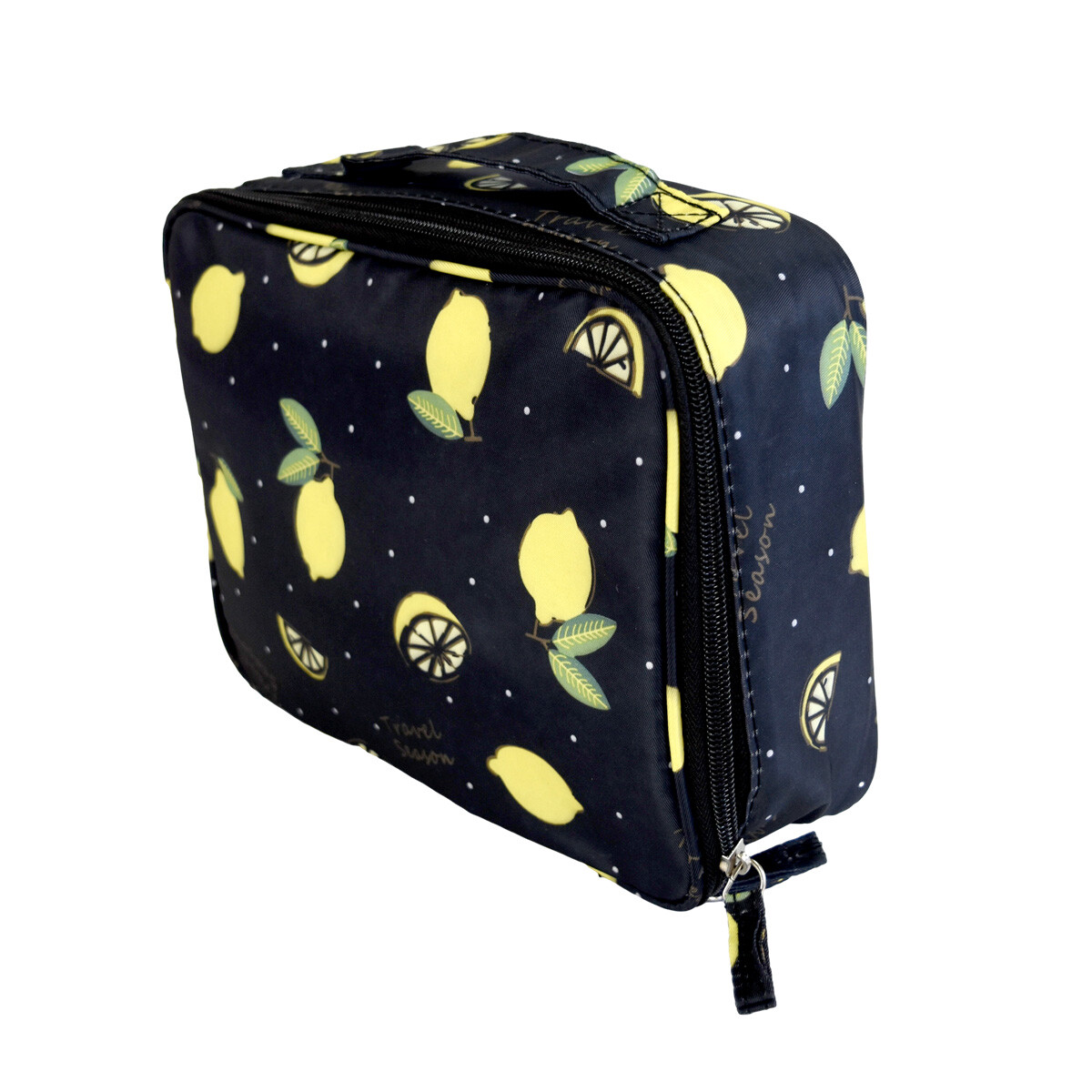 Cosmetiquero rectangular con organizador de pinceles 