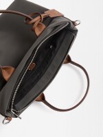 Bolso Tote Con Textura Suave L negro