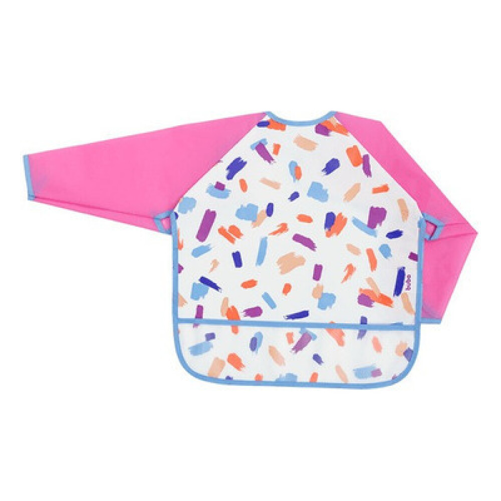 Babero con manga BUBA rosa chispas