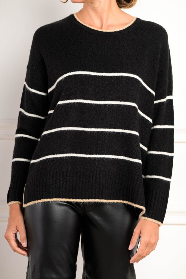 Sweater Rayado Negro