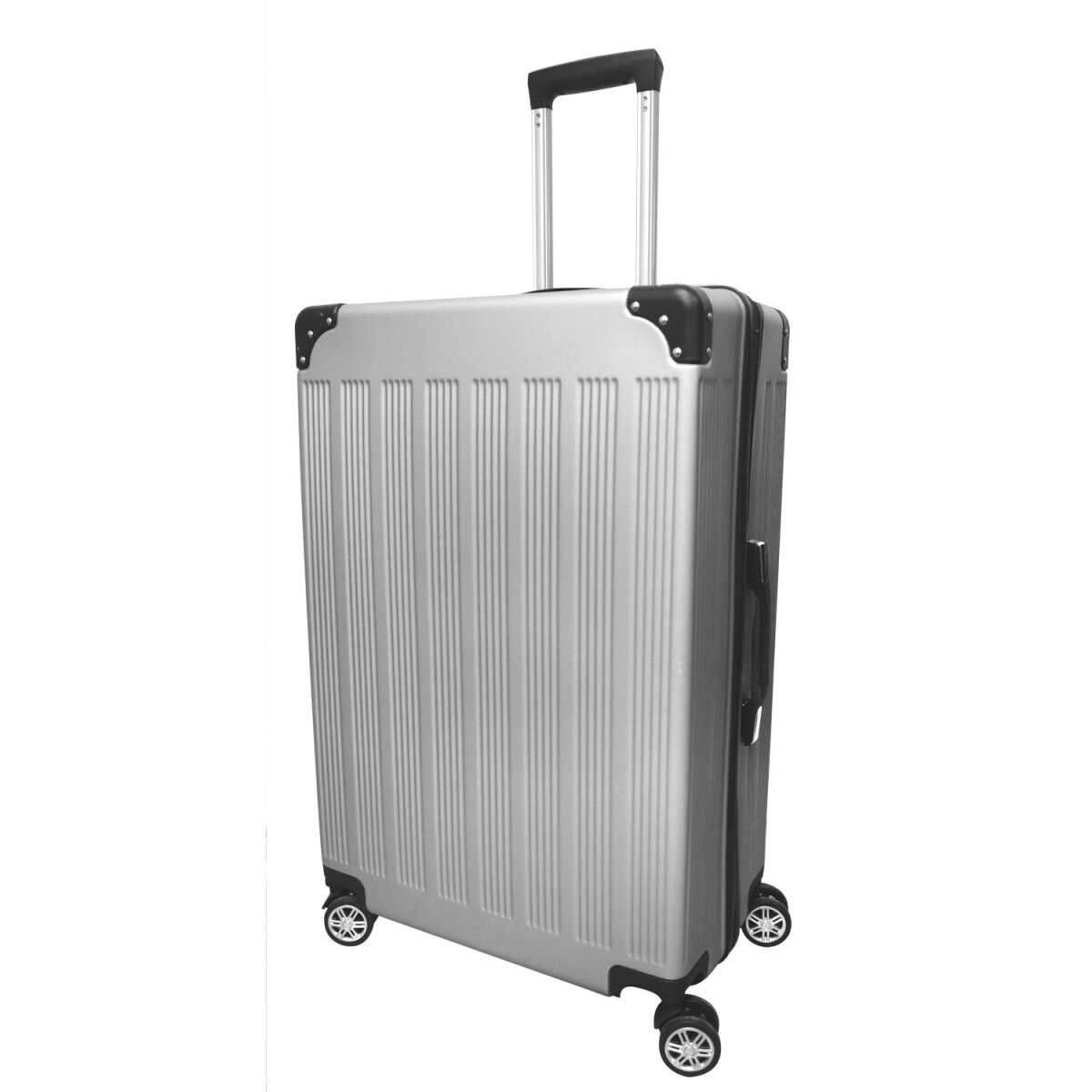 Valija Grande Rígida Ruedas 360° Candado Esquinas Reforzadas - Gris 