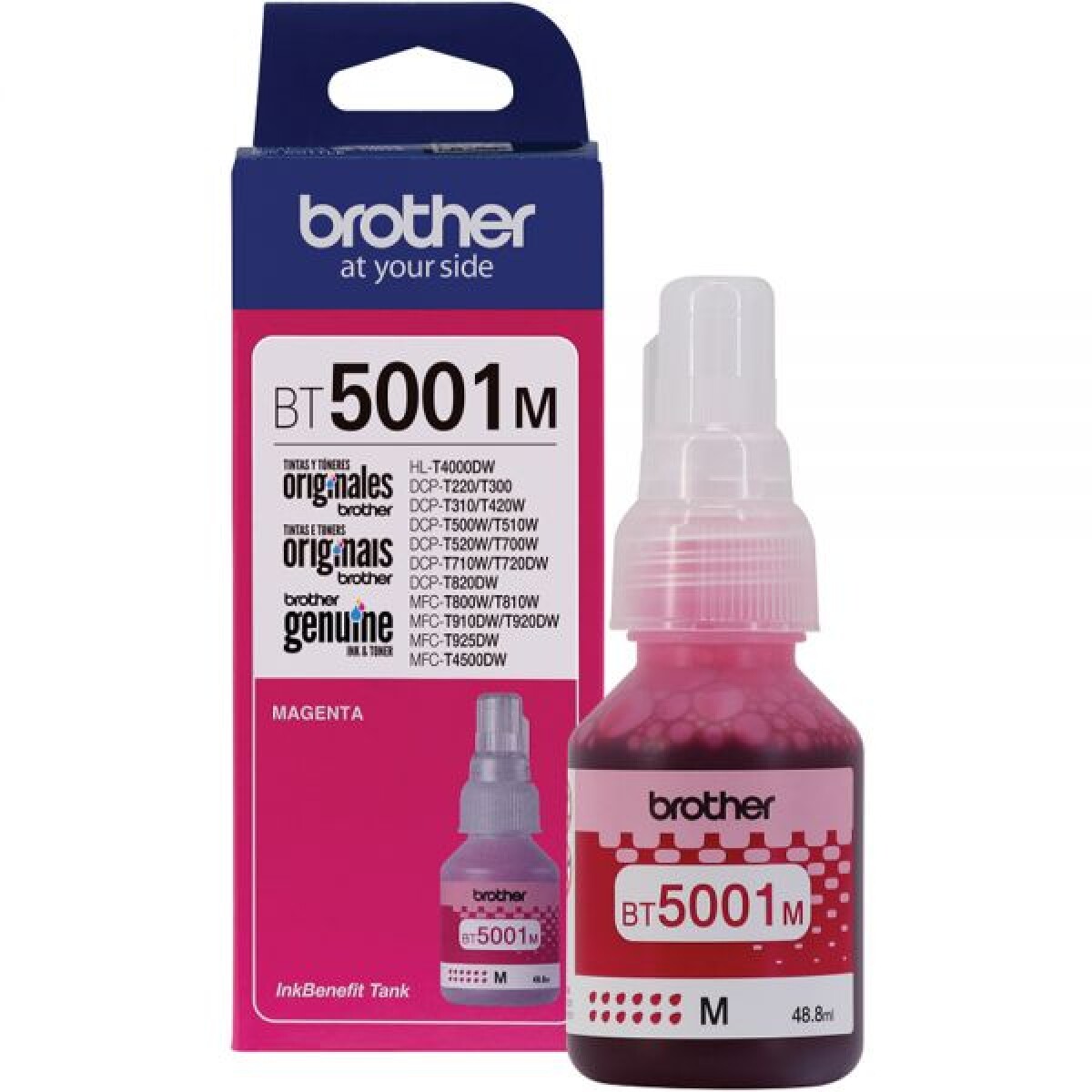 Botella de tinta brother bt5001 48.8ml - Magenta 