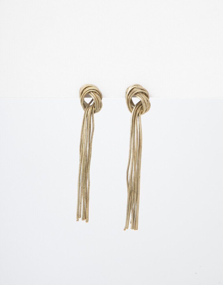 Aros Colgantes Largos Aros Colgantes De Cadenas - Dorado Antique Gold