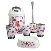 Set De 6 Accesorios Para Baño Estampado Mariposa