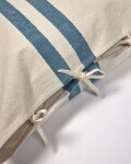 Almohadón Ziza 100% algodón rayas gruesas azul y blanco 60 x 60 cm