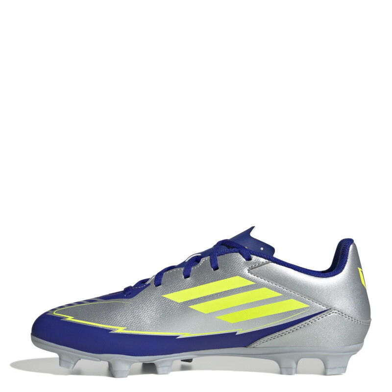 Championes de Fútbol 11 Unisex Adidas F50 Club FG Messi Plateado - Azul - Amarillo