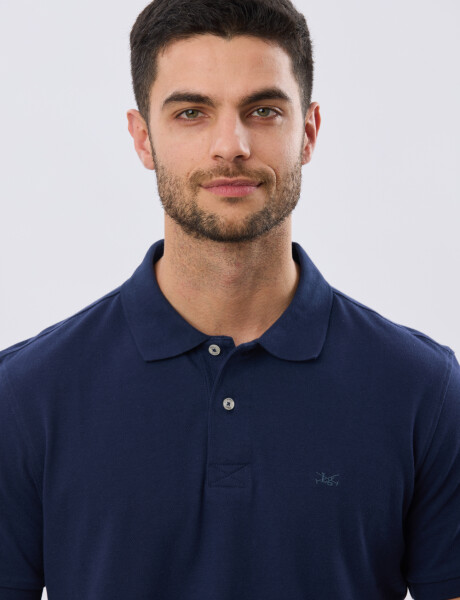 REMERA POLO LISA PIQUÉ Azul
