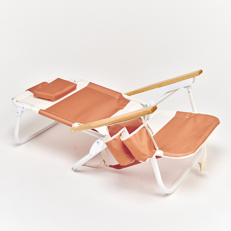 S61DBCA Reposera Playa Reclinable Mochila Sunnylife Tierra Clay Block