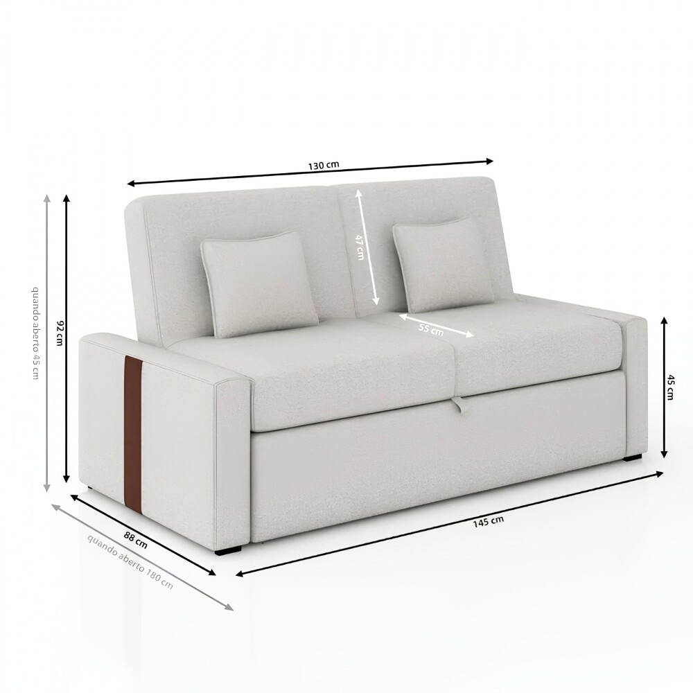 Sofa Cama Charlotte Marrón Claro