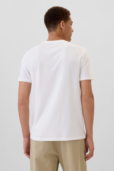 Remera Logo Gap Manga Corta Hombre Optic White 1