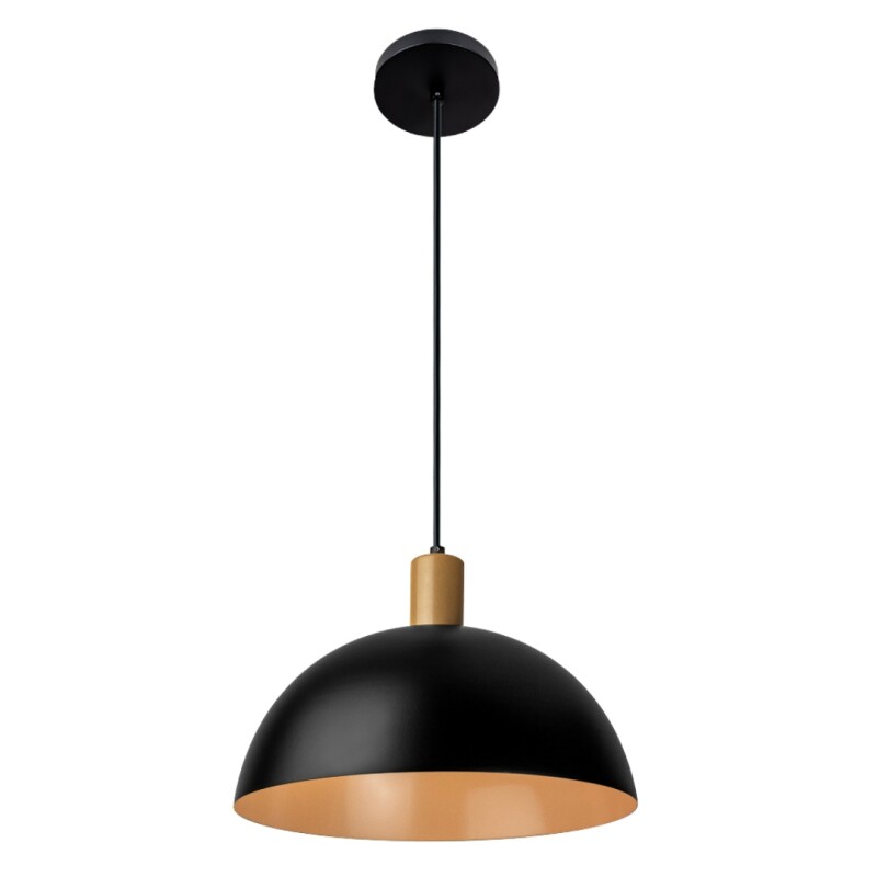 COLGANTE BIA E27 NEGRO Y DORADO 30CM COLGANTE BIA E27 NEGRO Y DORADO 30CM