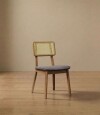 Silla de Comedor Classic Li­nea Manhattan Tela Lino Gris/Natural