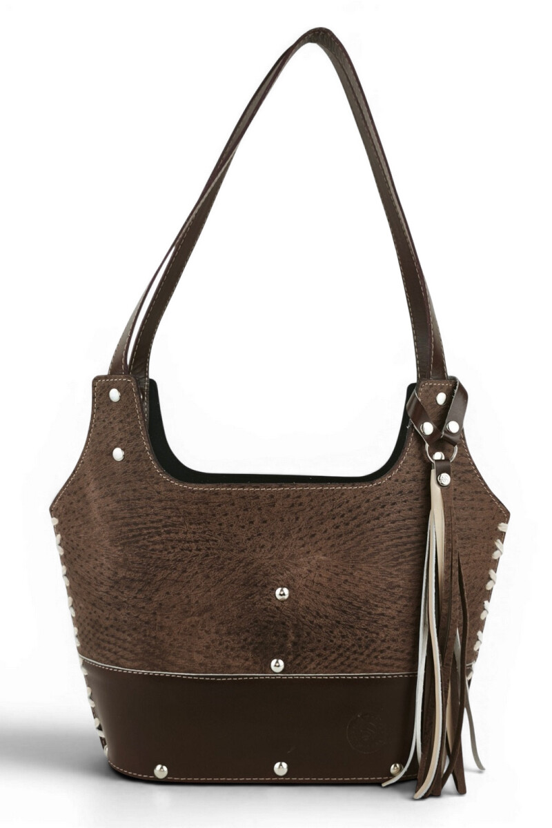 Matera de dama con trenzado Chocolate