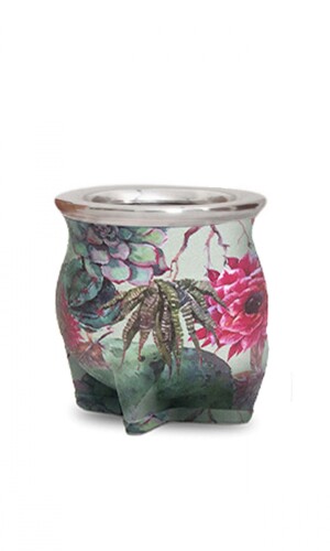 MATE DE CERÁMICA CHICO DELTA CACTUS FLOREADO VERDE