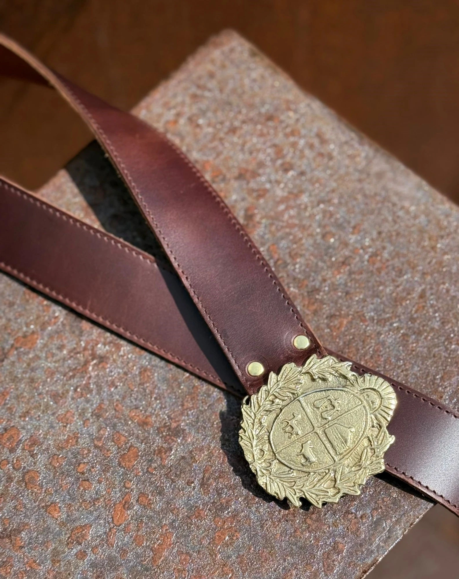 Simple Escudo Belt - Chocolate