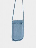 Bolsa Para Móvil Con Detalles De Piel azul