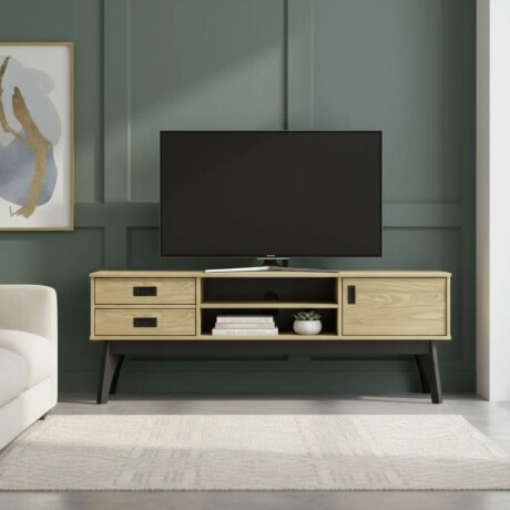 Rack Tv Living Lumax 2 Cajones 1 Puerta 100% Madera Maciza Rack Tv Living Lumax 2 Cajones 1 Puerta 100% Madera Maciza