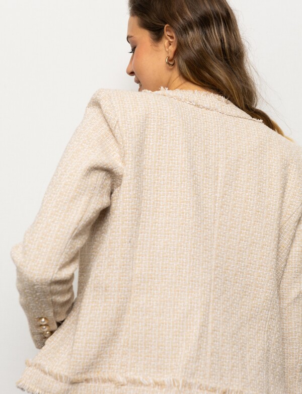 Chaqueta Tweed BEIGE
