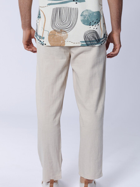 Pantalón de lino Beige