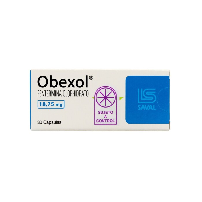 OBEXOL 18,75 MG. CJ X 30 CÁPS. única