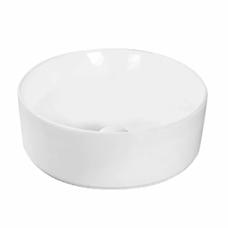 Bacha Circular De Loza Blanca Para Apoyar 40 Diá. 000