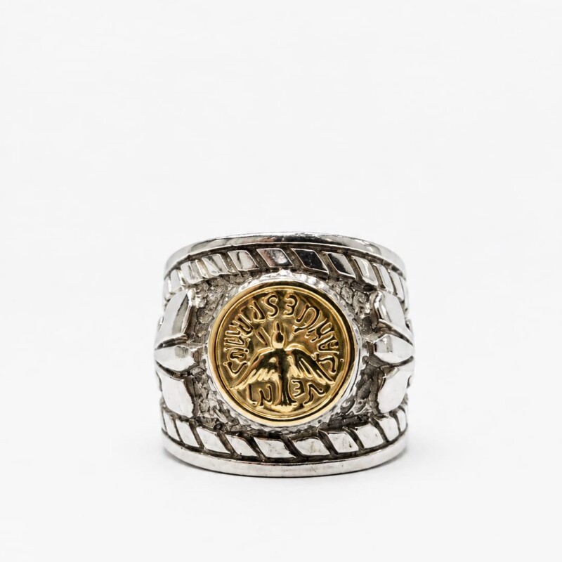 Anillo Plata y Oro espíritu santo Anillo Plata y Oro espíritu santo