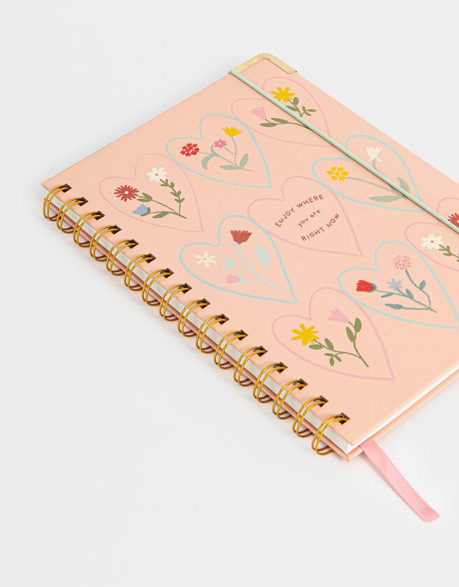 Anotadores Cuadernos y Memos Estampados Cuaderno A5 Espiralado Con Elástico Y Puntera Metálica - Combinacion Multicolor